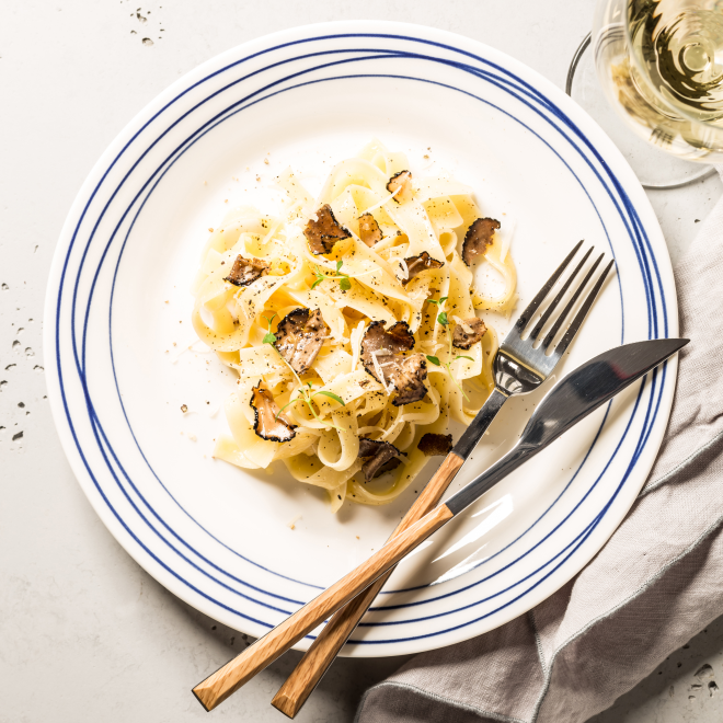 Pasta mit Trüffel-Parmesan-Sauce